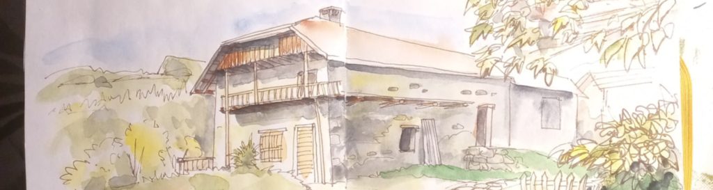 Séjour aquarelle d'automne  et croquis pour ta destination Queyras